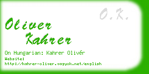 oliver kahrer business card